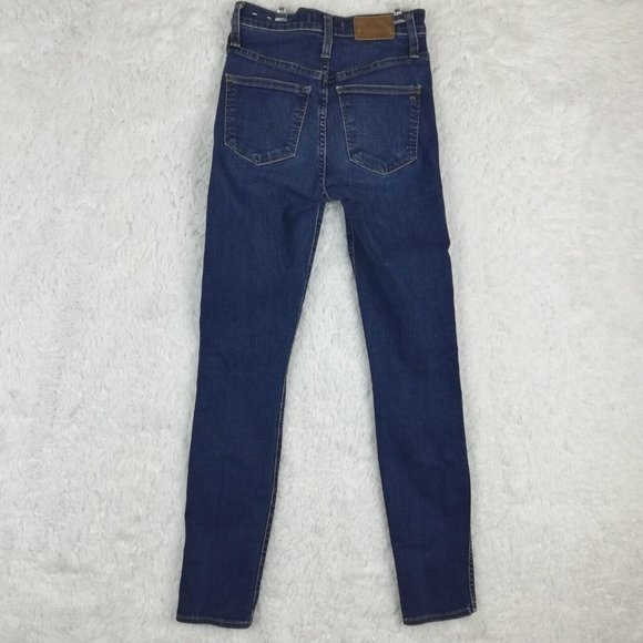 Madewell Womens Jeans 10" High Rise‎ Skinny Blue Denim Dark Wash Stretch 23 - Picture 2 of 12